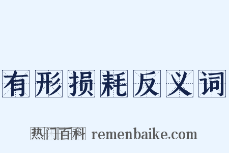 有形损耗反义词是什么意思的图片